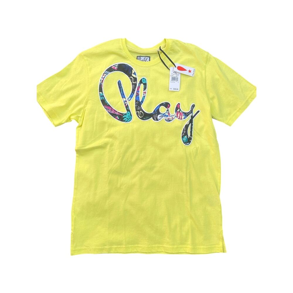 Play Cloths Lime Green Graphic Logo Tee Y2K Streetwear Skate Cotton T Shirt NWT